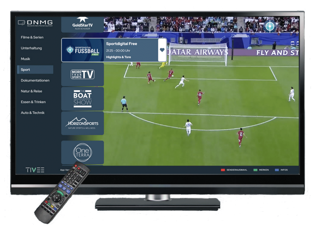 SYNVIA TIVEE vereint das Beste aus klassischem Kabelfernsehen und der Flexibilität des Internet-Streamings