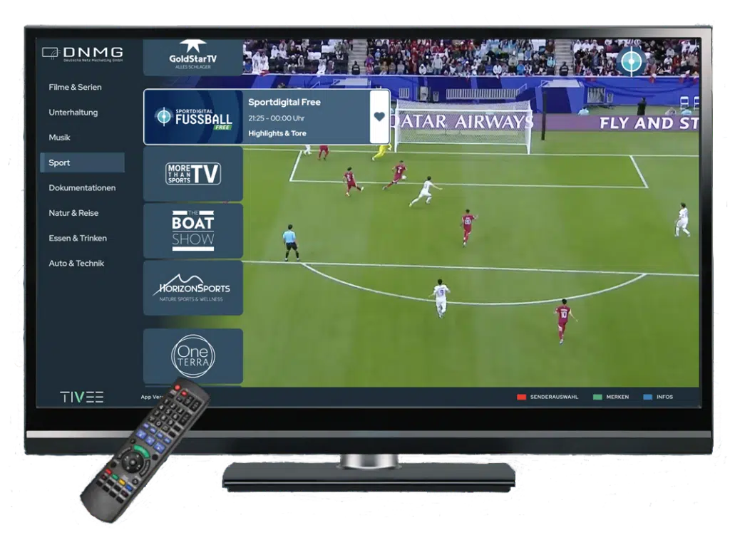 SYNVIA TIVEE vereint das Beste aus klassischem Kabelfernsehen und der Flexibilität des Internet-Streamings